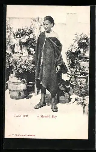 AK Tangier, A Moorish Boy, arabische Volkstypen