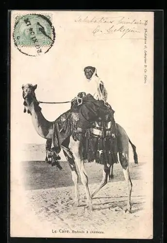 AK Le Caire, Bedouin à chameau