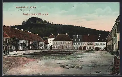 AK Neustadt a. Kulm, Ortspartie mit Blick auf Rauber Kulm