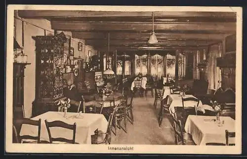 AK Rüstersiel, Restaurant zur schönen Aussicht von Anton Schröder, Innenansicht