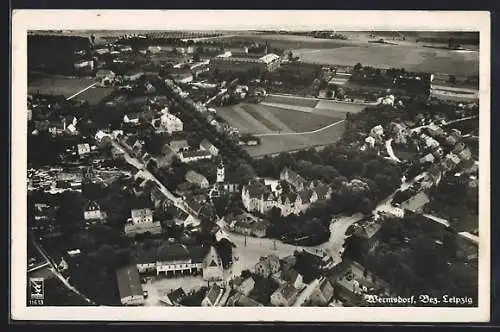 AK Wermsdorf-Hubertusburg, Teilansicht vom Flugzeug aus