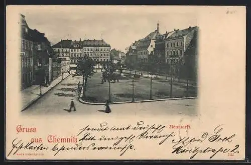 AK Chemnitz, Blick auf den Neumarkt