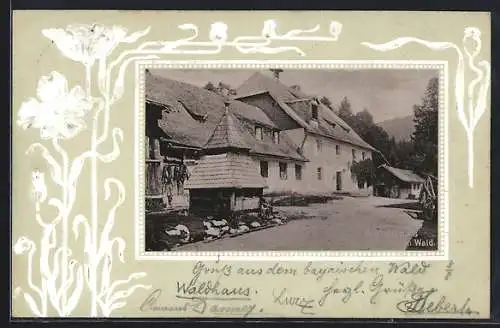 Präge-AK Zwiesel / bayr. Wald, Blick aufs Waldhaus