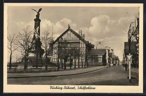 AK Duisburg-Ruhrort, Blick auf die Schifferbörse