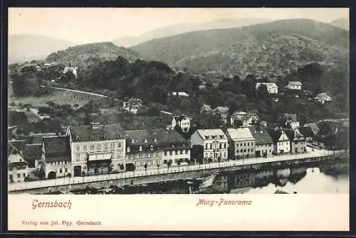 AK Gernsbach, Murg-Panorama