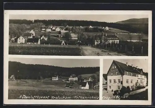 AK Kretscham-Rothensehma /Erzg., Ortsansicht aus der Vogelschau