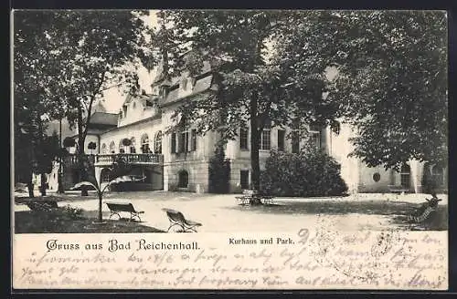 AK Bad Reichenhall, Kurhaus und Park