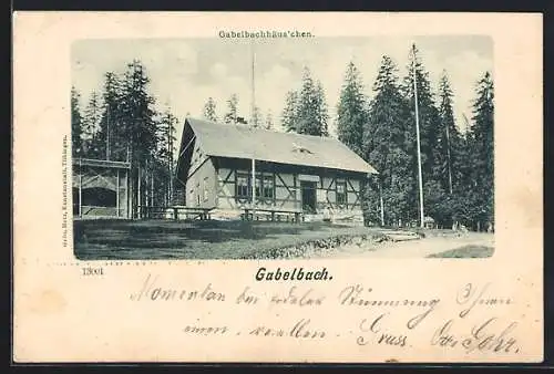 AK Ilmenau, Gasthof Gabelbach Gabelbachhäuschen