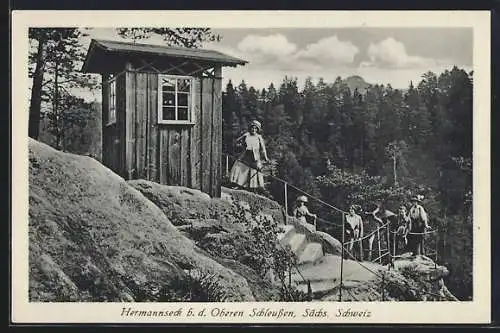 AK Sebnitz, Berghütte bei den oberen Schleussen