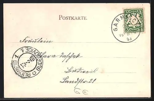 AK Graseck, Forsthaus, Partnachklamm und Dreithorspitz