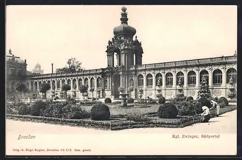 AK Dresden, Königlicher Zwinger, Südportal