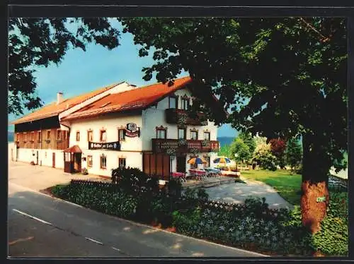 AK Deining /Obb., Gasthof zur Linde, Bes. J. u. M. Bernlochner, Münchener Strasse 22, Blick von der Strasse aus