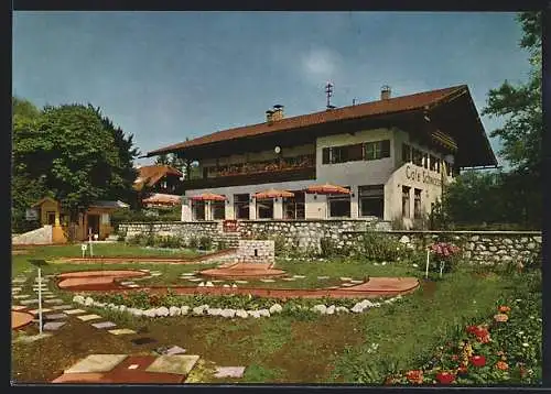 AK Oberaudorf am Inn, vor dem Cafe Schwarzenberg