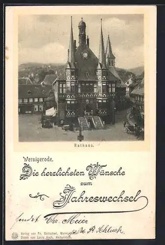 AK Wernigerode, Partie am Rathaus