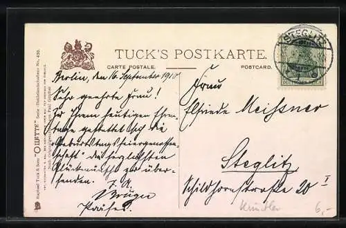 Künstler-AK Raphael Tuck & Sons Nr. 438: Sonnenuntergang über der Heide