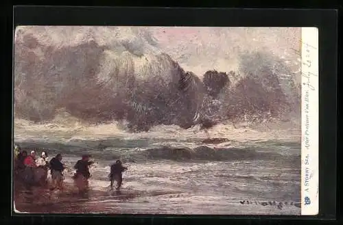 Künstler-AK Raphael Tuck & Sons Nr. 2573: A Stormy Sea