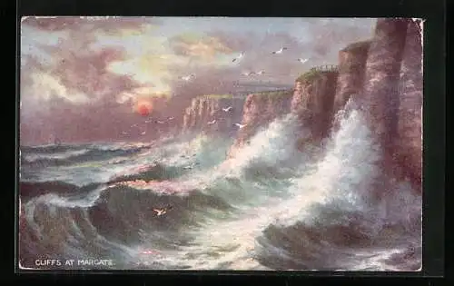 Künstler-AK Raphael Tuck & Sons Nr. 6648: Cliffs at Margate