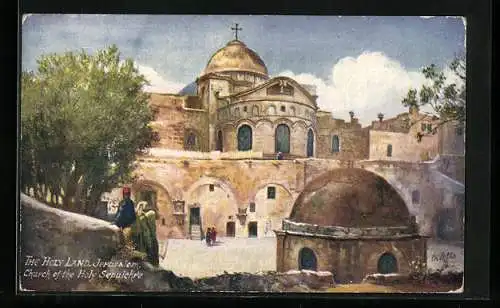 Künstler-AK Raphael Tuck & Sons Nr. 7786: Jerusalem, Church of the Holy Sepulchre