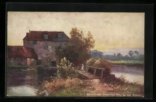 Künstler-AK Raphael Tuck & Sons Nr. 7536: Berkshire, Brimpton Mill on the Kennet