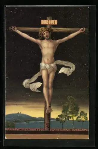 Künstler-AK Stengel & Co. Nr. 29659: Christus am Kreuze, Dürer