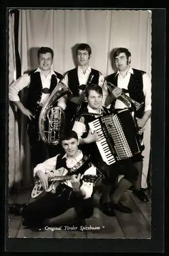 AK Musiker der Band Original Tiroler Spitzbuam mit Instrumenten