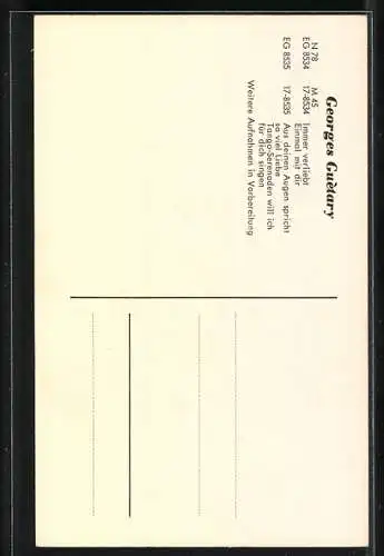 AK Musiker Georges Guètary im Portrait