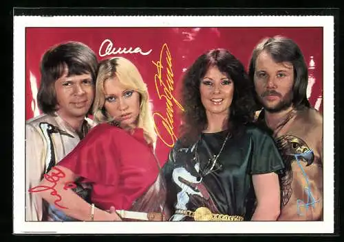 AK Musiker der Band Abba im Gruppenbild