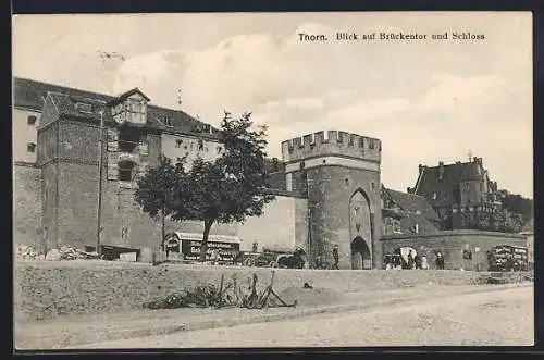 AK Thorn, Blick auf Brückentor und Schloss