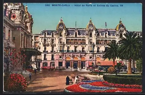 AK Monte-Carlo, Hôtel de Paris et Entrée du Casino