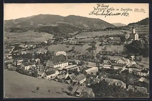 AK Weyer, Blick über die Stadt und Kirche