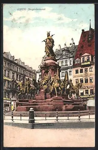 AK Leipzig, Blick aufs Siegesdenkmal