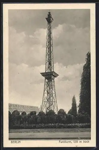 AK Berlin-Charlottenburg, Blick auf den Funkturm