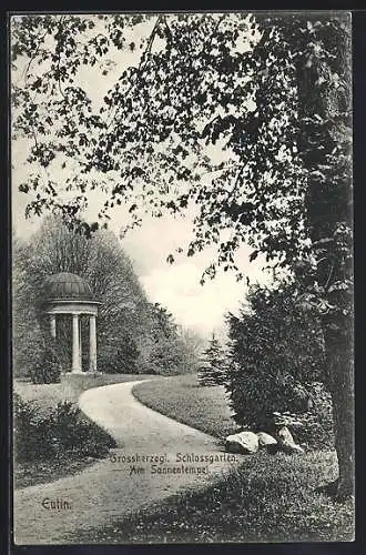 AK Eutin, Grossherzogl. Schlossgarten am Sonnentempel