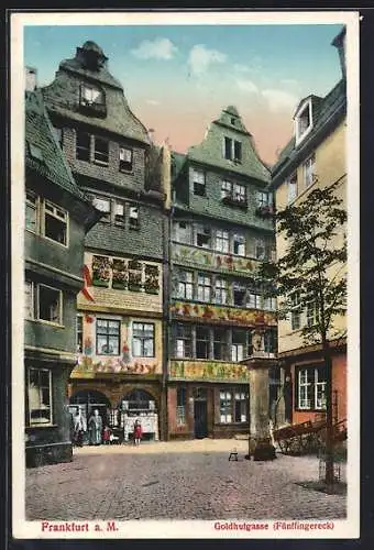 AK Alt-Frankfurt, Goldhutgasse, Fünffingereck