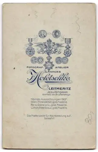 Fotografie H. Holetschke, Leitmeritz, Jesuitengasse, Porträt eines elegant gekleideten Paares