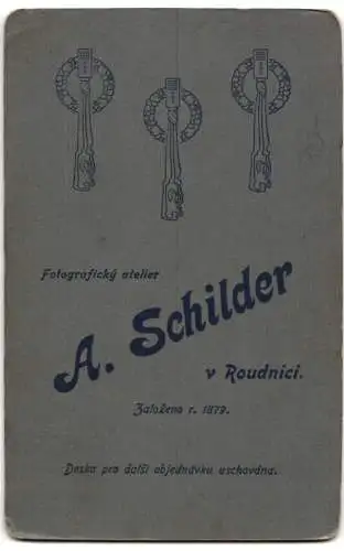 Fotografie A. Schilder, Roudnici n. L., Porträt eines Mannes mit Bart