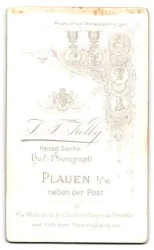 Fotografie T. T. Kolby, Plauen i. V., Neben der Post, Portrait eines kleinen Kindes