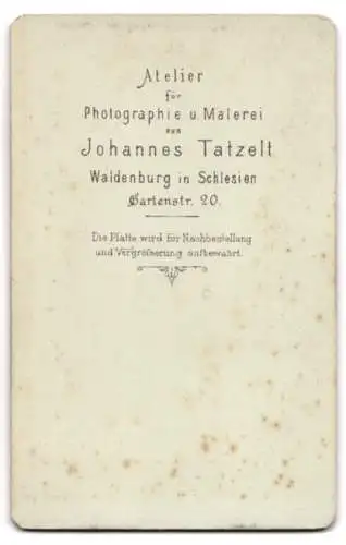 Fotografie Johannes Tatzelt, Waldenburg i. Schl., Gartenstr. 20, Baby in einem Sessel