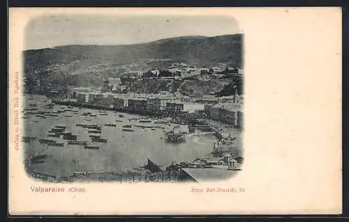 AK Valparaiso, Blick auf den Hafen