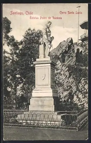 AK Santiago, Cerro Santa Lucia, Estatua Pedro de Valdivia