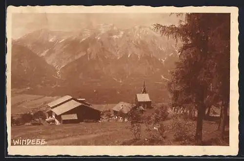 AK Windegg, Blick auf den Ort vom Berghang