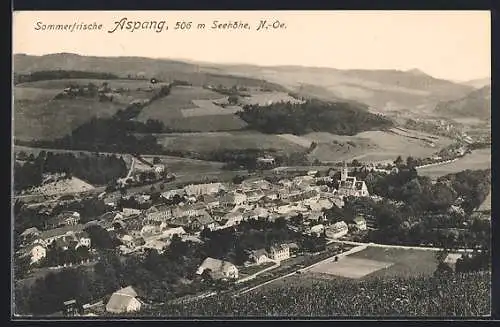 AK Aspang /N.-Oe., Ortsansicht aus der Vogelschau