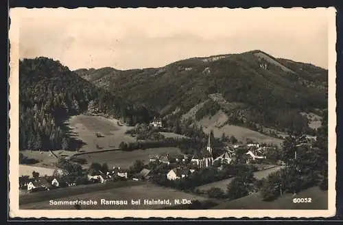 AK Ramsau bei Hainfeld, Ortsansicht aus der Vogelschau