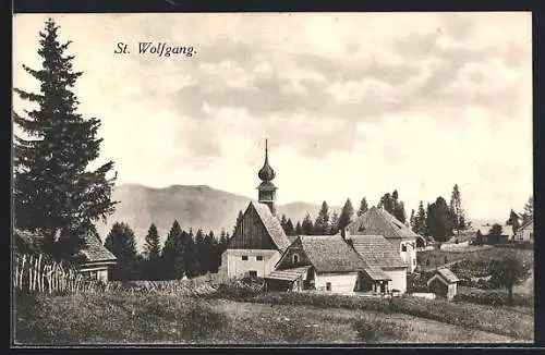 AK St. Wolfgang-Kienberg, Kirche vor den Bergen