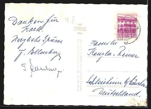 AK Götzens /Tirol, Gasthaus Pension Neuwirt, Speisesaal, Fremdenzimmer und Ansicht der Ortschaft