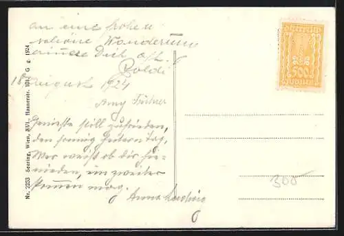 AK Dimbach bei Grein, Ortschaft und weidende Kühe