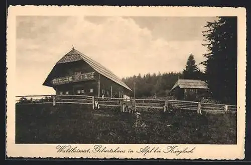 AK Alpl bei Krieglach, Geburtshaus Waldheimat