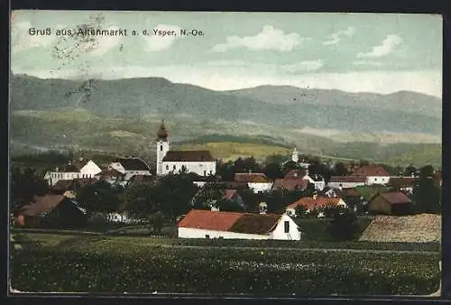 AK Altenmarkt a. d. Ysper, Ortsansicht aus der Vogelschau