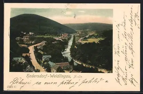 AK Wien-Hadersdorf-Weidlingau, Ortsansicht aus der Vogelschau