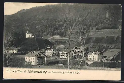 AK Steinach am Brenner, Kranewitten mit dem Kalvarienberg